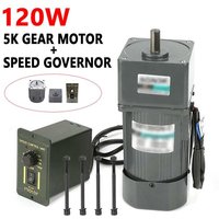 Getriebemotor, 220V 120W 5K + Regler (220V Verkabelung) Gear Motor Elektromotor Getriebemotor mit Drehzahlregler CW/CCW 3.5Drehmoment Centric Output von GOJOY