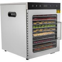 10 Etagen Edelstahl Dörrgerät Dörrautomat,Dörrautomaten freeze dryer gefriertrockner,Dörrgerät für Obst und Gemüse,800W Timer mit 24 Stunden Funktion von GOJOY