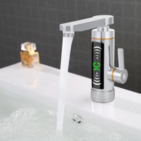 3000W Elektrischer Wasserhahn mit Durchlauferhitzer 360° Drehbarer Durchlauferhitzer Wasserhahn mit led Temperaturanzeige Sofort Warmwasserbereiter von GOJOY