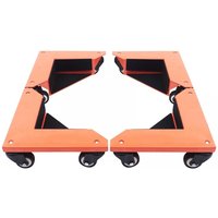 Gojoy - 4 Stück Drehbar 3-Räder Transportrollen 1433lbs Lenkrolle Rollwagen Möbel Roller von GOJOY