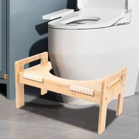 Gojoy - Bambus Toilettenhocker Toilettenstuhl Toilettenhilfe Erwachsene wc Hocker Holz von GOJOY