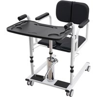 Hydraulischer Patientenlifter Transfer, Hydraulischer Seniorenlifter, Körperlifter Bettkommode mit 180° geteiltem Sitz, Badezimmer Toilettenstuhl, von GOJOY