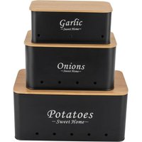 Kartoffel Aufbewahrungsbox, Pack of 3, Kartoffeln, Zwiebeln und Knoblauch Aufbewahrung Box, Aufbewahrungsbehälter für Hält Gemüse Länger Frisch, Kartoffel Aufbewahrungsbox, Pack of 3, Kartoffeln, Zwiebeln und Knoblauch Aufbewahrung Box, Aufbewahrungsbehälter für Hält Gemüse Länger Frisch, von GOJOY