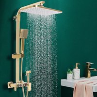 Modern Duschsystem Wandmontage Duschkopf Handbrause Dusch Satz Einstellbar Gold Modern Duschsystem Wandmontage Duschkopf Handbrause Dusch Satz Einstellbar Gold von GOJOY