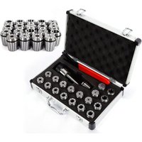 Präzisionsfeder-Spannzangensatz Spannzangen Satz Spanner 21Tlg MT2 MK2 ER32 M10 für CNC-Arbeiten Gravier- und Fräswerkzeug Präzisionsfeder-Spannzangensatz Spannzangen Satz Spanner 21Tlg MT2 MK2 ER32 M10 für CNC-Arbeiten Gravier- und Fräswerkzeug von GOJOY