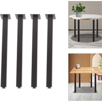 Gojoy - Tischbeine Metall Schwarz Matt 4 Stück Für Esstisch, Schreibtisch - 710 mm - Schwarz – Stabil & Robust Gojoy - Tischbeine Metall Schwarz Matt 4 Stück Für Esstisch, Schreibtisch - 710 mm - Schwarz – Stabil & Robust von GOJOY