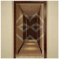 Hölzern Perlenvorhang, 27 Stränge Holzperlenvorhang Hängender Türvorhang 90x175cm Hölzern Natur Perlenvorhang Fadenvorhang Insektensicher Hölzern Perlenvorhang, 27 Stränge Holzperlenvorhang Hängender Türvorhang 90x175cm Hölzern Natur Perlenvorhang Fadenvorhang Insektensicher von GOJOY
