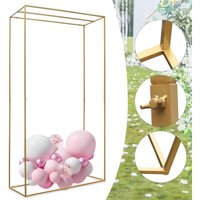 Metall-Ballonbogen-Kit Hochzeitsbogen Gold Traubogen Gebogene Bögen 280x162x55cm Rechteck Ballonbogen Hochzeit Girlande Stand Ring Kulissenständer Metall-Ballonbogen-Kit Hochzeitsbogen Gold Traubogen Gebogene Bögen 280x162x55cm Rechteck Ballonbogen Hochzeit Girlande Stand Ring Kulissenständer von GOJOY