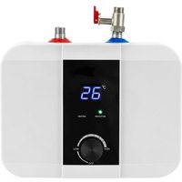 Mini Elektrische Wassererhitzer, Klein Durchlauferhitzer 1500W 6L Warmwasserspeicher Untertisch Boiler mit LED-Anzeige und Temperaturregler, 0-65℃ von GOJOY