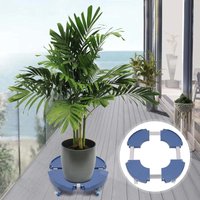 Pflanzenroller Rund Tragkraft 400 KG,Blumen Topf Untersetzer Roller mit 360 ° Drehbare Rädern,Großer Rollbrett Pflanzen für den Hausgarten Blumentopf von GOJOY