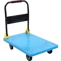 Plattformwagen Klappbar, 400 kg Kapazität, Gepäckwagen mit 4 Rädern, Tragbarer Rollwagen Klappbar für Gepäck, persönlich, Reisen, Umzug und Büro von GOJOY