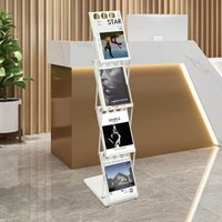 Prospektständer 4 Ebenen Faltbar Prospekthalter Katalogständer Flyerständer Infoständer A4 Displays Regal Zeitschriftenregal Literaturständer von GOJOY