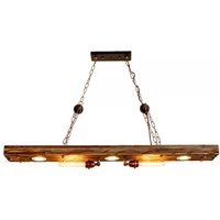 Retro Vintage Eisen & Holz Pendelleuchte Esszimmer Wohn Zimmer Deckenlampen E27 Hängeleuchte Industrial Design 220V von GOJOY