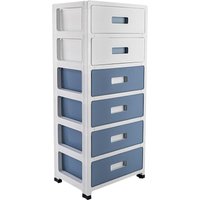 Schubladenschrank Kunststoff, Aufbewahrungsturm Mit 6 Schubladen, Schubladencontainer Rollcontainer Für Schlafzimmer Wohnzimmer Arbeitszimmer etc Schubladenschrank Kunststoff, Aufbewahrungsturm Mit 6 Schubladen, Schubladencontainer Rollcontainer Für Schlafzimmer Wohnzimmer Arbeitszimmer etc von GOJOY