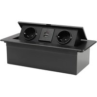 Tischplatte Versteckt Steckdose Einbausteckdose Versenkbar 2 Fach Mit 2 USB Tischsteckdose Pop Up Steckdose Desktop Typec Connection Box Black 26.6 x Tischplatte Versteckt Steckdose Einbausteckdose Versenkbar 2 Fach Mit 2 USB Tischsteckdose Pop Up Steckdose Desktop Typec Connection Box Black 26.6 x von GOJOY