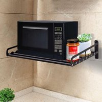 Wand Mikrowellenhalter Mikrowellenregal Schwarz Aluminum Mikrowelle Halterung Wandregal Halter Rack Microwellen Küchen,50 39.5cm,Bohren Wand Mikrowellenhalter Mikrowellenregal Schwarz Aluminum Mikrowelle Halterung Wandregal Halter Rack Microwellen Küchen,50 39.5cm,Bohren von GOJOY