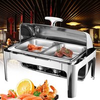 WarmhaltebehäLter Rolldeckel WäRmebehäLter Chafing Dish SpeisenwäRmer Edelstahl Set Profi SpeisewäRmer Buffet-Set Mit Roll-Top Ideal FüR Events WarmhaltebehäLter Rolldeckel WäRmebehäLter Chafing Dish SpeisenwäRmer Edelstahl Set Profi SpeisewäRmer Buffet-Set Mit Roll-Top Ideal FüR Events von GOJOY