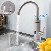 Wasserhahn Säule Anti-Kalk-Thermostat, für Haus, Thermostat, Mischbatterie, weich, großer Durchfluss, verchromt, schnelles Aufheizen, 360 Grad Wasserhahn Säule Anti-Kalk-Thermostat, für Haus, Thermostat, Mischbatterie, weich, großer Durchfluss, verchromt, schnelles Aufheizen, 360 Grad von GOJOY