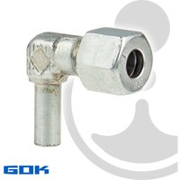 GOK - Schneidringverschraubung Typ evw - 90° Winkel - Verschraubung ø 10 mm Rohrstutzen x rvs, Stahl verzinkt, Schneidring Stahl von GOK