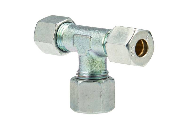 GOK Wasserrohr Schneidringverschraubung Typ TR - T-Stück - reduziert, 8 x 12 x 8 mm Schneidring Messing von GOK