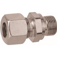GOK - Gerade-Einschraubverschraubung 0703800 rvs 10 mm x ag g 3/8, Baureihe l, zylindrisch, mi Schneidring d von GOK