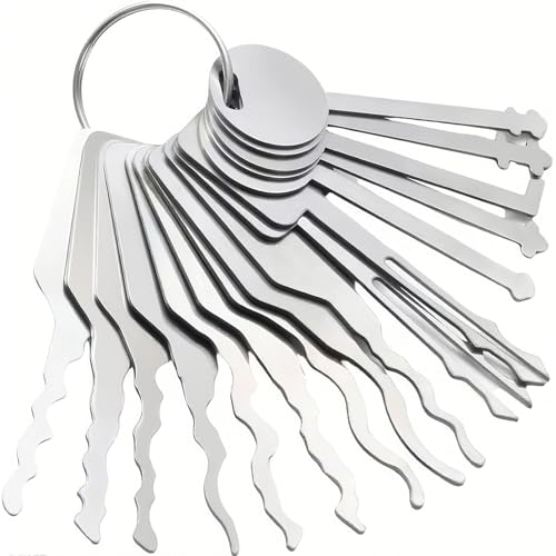 GOKAKIE 16-teiliges Reparaturwerkzeug-Set, Handwerkzeuge, Edelstahl-Auto-Pick-Werkzeug-Set, robuste Hand für Gabelstapler, Schrank-Werkzeugkasten von GOKAKIE