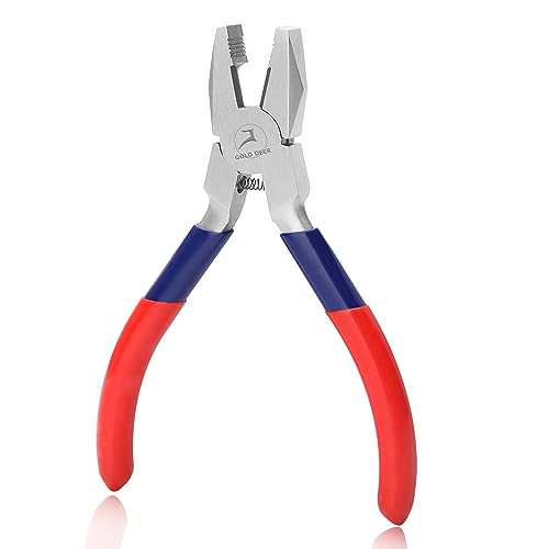 GOLD DEER Linemans Mini Zange mit gezackter Backen Mini Kombizange Seitenmesser Schraubenausdreher Feinzange Präzisionszange Mini Schmuckzange zum Verdrehen und Schneiden GOLD DEER Linemans Mini Zange mit gezackter Backen Mini Kombizange Seitenmesser Schraubenausdreher Feinzange Präzisionszange Mini Schmuckzange zum Verdrehen und Schneiden von GOLD DEER