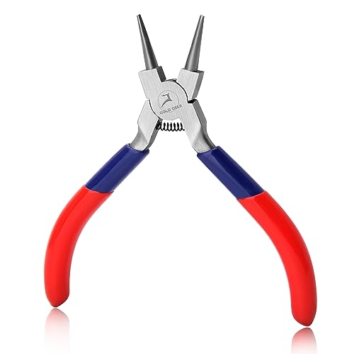 GOLD DEER Rundzange Ringzange für Drähte Micro Rundzange mit Feder Mini Schmuckzange Werkzeuge für die Schmuckherstellung zur Schmuckreparatur GOLD DEER Rundzange Ringzange für Drähte Micro Rundzange mit Feder Mini Schmuckzange Werkzeuge für die Schmuckherstellung zur Schmuckreparatur von GOLD DEER