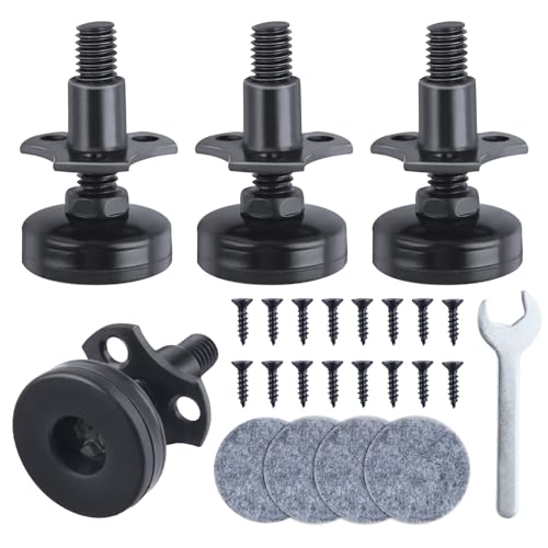 GOLD DEER Verstellbare Nivellierfüße, robuste Möbelfüße, 3/8 Zoll - 16 Gewinde mit T-Nut, Set für Tische, Schränke, Stühle, Werkbank, Sofa und mehr, große Basis unterstützt 598 kg, 4 Stück GOLD DEER Verstellbare Nivellierfüße, robuste Möbelfüße, 3/8 Zoll - 16 Gewinde mit T-Nut, Set für Tische, Schränke, Stühle, Werkbank, Sofa und mehr, große Basis unterstützt 598 kg, 4 Stück von GOLD DEER