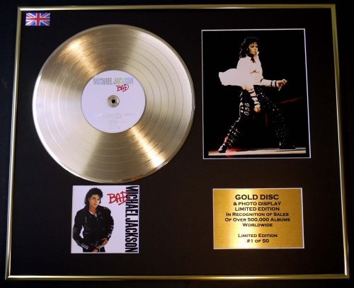 Michael Jackson CD Gold Disc/Record & Photo Display/LTD. Edition/COA/Bad Michael Jackson CD Gold Disc/Record & Photo Display/LTD. Edition/COA/Bad von Everythingcollectible