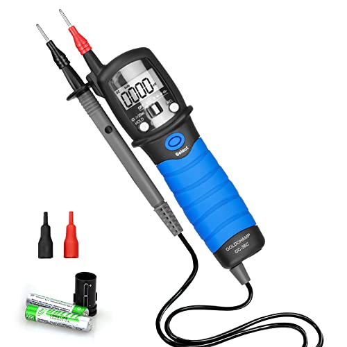 Digital Multimeter Durchgangsprüfer Voltmeter Spannungsprüfer,6000 Counts Stromprüfer Duspol Spannungsprüfer Ohmmeter AC/DC Voltmeter/Widerstand/Diode/Kapazität,Datenhaltung Taschenlampe von GOLDCHAMP