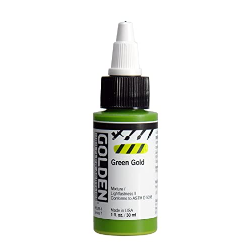 Golden Farbe, sehr flüssig, 30 ml, Grüngold von Golden Artist Colors