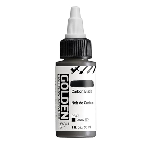 Golden High Flow Acrylic 30ml (1oz) Bottles Carbon Black von GOLDEN