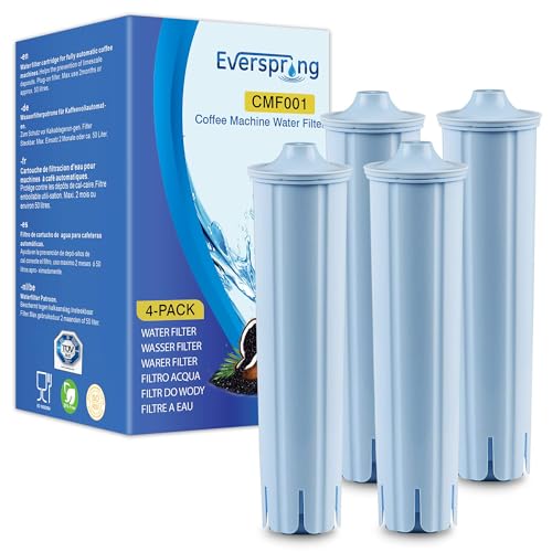 EVERSPRING Wasserfilter Kaffeevollautomat für Jura® Blue Filter A1/C5/J10/IMPRESSA®-Serie Wasserfilter für Jura®, NSF-zertifizierter, 4 stück (Nicht für Smart E8/J8/E6/ENA4/Z6/EAN8/J6/S9) von EVERSPRING