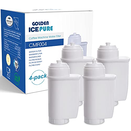 GOLDEN ICEPURE Kaffeemaschine Wasserfilter für Siemens eq Series, Ersatz Eq6, EQ9, EQ500, TZ70003, Brita Intenza 575491, Bosch TCZ7003, TCZ7033, 467873（4er-Pack） von GOLDEN ICEPURE