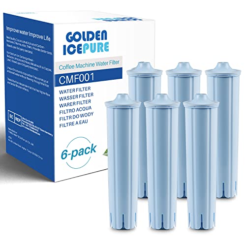 GOLDEN ICEPURE TÜV SÜD, NSF-zertifizierter vollautomatischer Kaffeemaschinen-Wasserfilter-Ersatz für Jura® Blue Filterpatrone, kompatibel mit Jura® ENA®, Packung mit 6 (Nicht für Jura® E6, E8) von GOLDEN ICEPURE