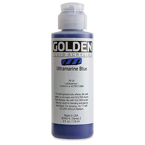 Golden : Fluid Acrylic Paint : 119ml (4oz) : Ultramarine Blue von Golden