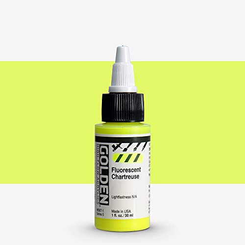 Golden : High Flow : Acrylic Paint : 30ml : Fluorescent Chartreuse : S5 von GOLDEN