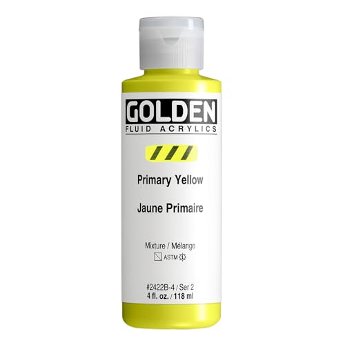 Golden FLUID Acrylfarben, 119 ml, 2422 Primärgelb von GOLDEN
