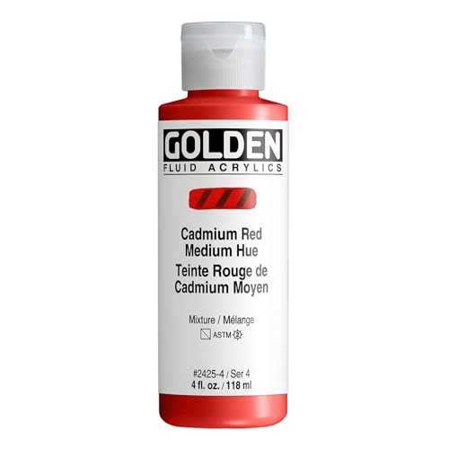 Golden FLUID Acrylfarben, 119 ml, 2425 Kadmiumrot Hue von GOLDEN