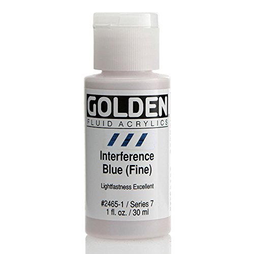 Golden Fluid Acrylic, 1 Ounce Bottle, Interference Blue Fine (2465-1) von GOLDEN