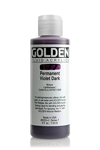 Golden Fluid Acrylics Flüssige Acrylfarbe, verschiedene Farben 4 oz violett von GOLDEN