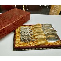 Vintage Set Mit 6 Signierten Antiko 800Er Silber Hildesheimer Rose Muster Teelöffeln von GOLDKNOX