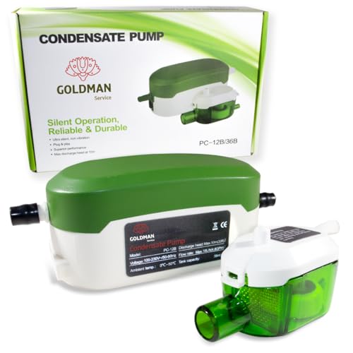 GOLDMAN SERVICE Kondensatpumpe Mini Ultra Silent Automatische Kondensatpumpe für Abfluss und Ablassen von Wasser in der Klimaanlage, Split, Durchfluss 18 Liter/Stunde von GOLDMAN SERVICE