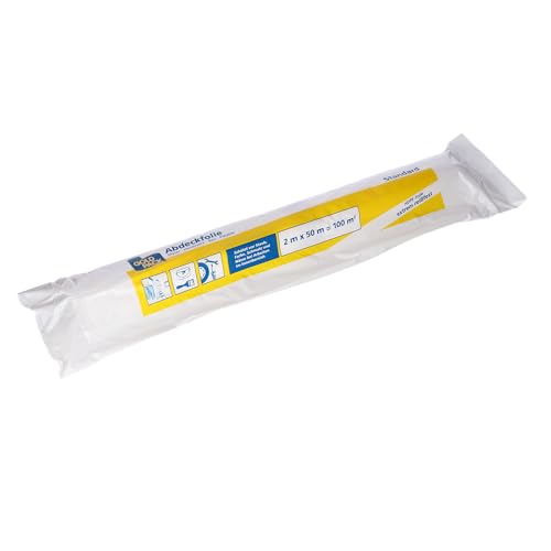 Abdeckfolie Malerfolie aus HDPE 2x50 m transparent von GOLDPACK