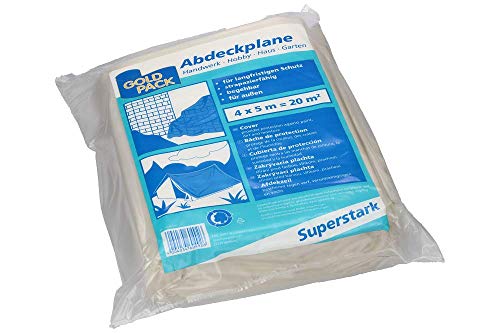 Abdeckplane Abdeckfolie aus LDPE, 4x5m transparent von GOLDPACK