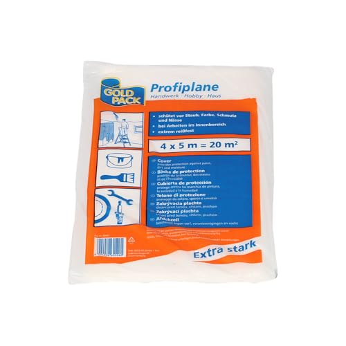 GOLDPACK Profiplane aus HDPE, 4x5 m transparent, Mittel von Homry