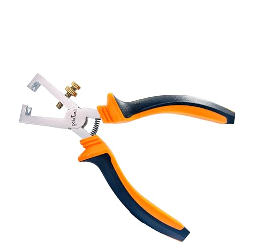 GOLDTOOLS Elektrische Abisolierzange, 170 mm, Einstellschraube, ergonomischer Griff, 2 Materialien (Abisolierzange 0-5 mm) von GOLDTOOLS