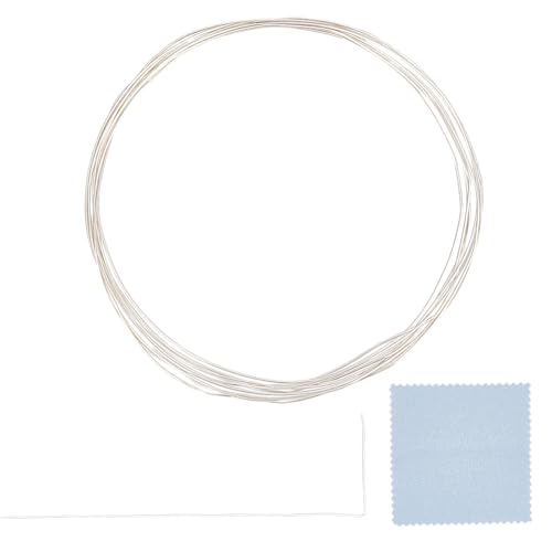 GOMAKERER 2m Halbharter 925 Sterling Silberdraht 0.4mm Runder Schmuckdraht 26 Gauge Biegsamer Metall Bildhauerdraht Mit Poliertuch Zum Perlenaufnähen Floraler Schmuck Kunsthandwerk GOMAKERER 2m Halbharter 925 Sterling Silberdraht 0.4mm Runder Schmuckdraht 26 Gauge Biegsamer Metall Bildhauerdraht Mit Poliertuch Zum Perlenaufnähen Floraler Schmuck Kunsthandwerk von GOMAKERER