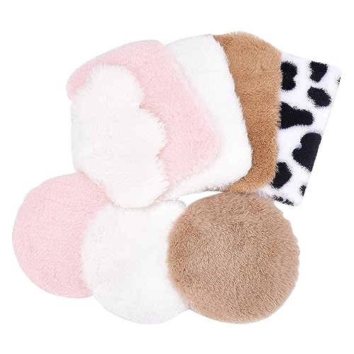 GOMAKERER 8 Stück 3 Formen Mini-Plüschteppich, Mini-Kunstfell-Teppich Flauschiger Plüsch-Teppich Minihaus-Dekorationszubehör Für Wohnzimmer, Heimdekoration von GOMAKERER